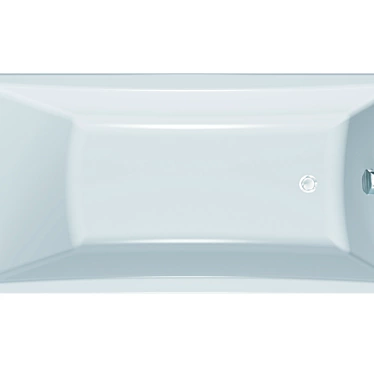 Sleek Accordo Acrylic Bathtub 3D model image 1 