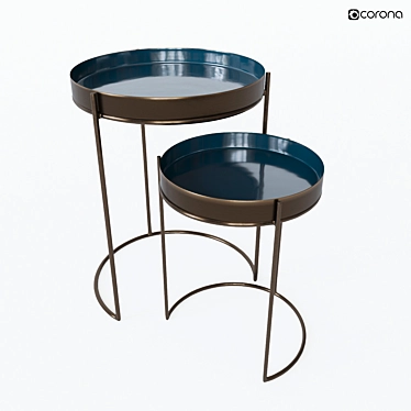 Picabea: Versatile Enamel Coffee Tables 3D model image 1 