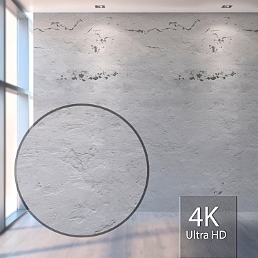 High-Res Plaster Texture for Close-Ups 3D model image 1 