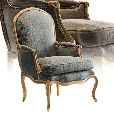 Elegant L.XV Armchair: Classic Comfort 3D model image 1 