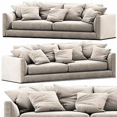 Sleek B&B Italia Richard Sofa 3D model image 1 