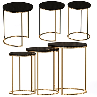 Dainna Nesting Tables: Stylish and Space-Saving 3D model image 1 