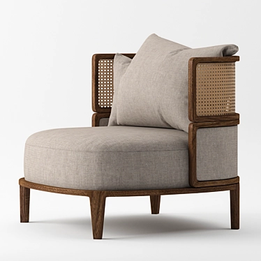 Minimalist Promenade Lounge Chair 3D model image 1 