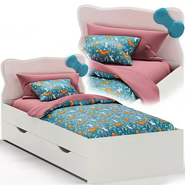 Askona Vicky Enrich White - Elegant and Stylish Bed 3D model image 1 