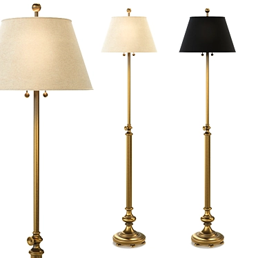 Elegant Overseas Floor Lamp 3D model image 1 