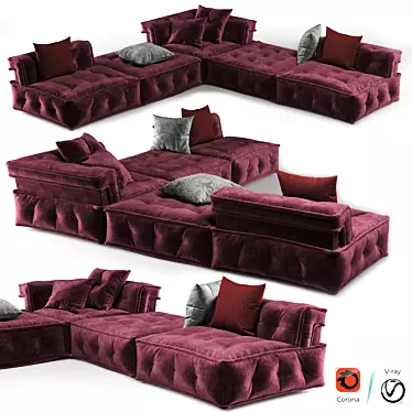 Versatile and Stylish IKEA Sofa 3D model image 1 