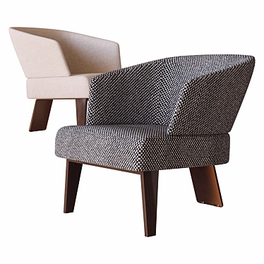 Elegant Minotti Small Armchair 3D model image 1 