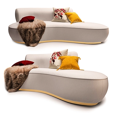 Elegant Swan-inspired Sofa & H&M Décor 3D model image 1 