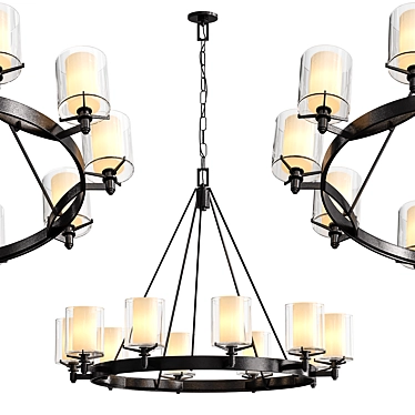 Elegant Arcadia Chandelier: Stylish Lighting Fixture 3D model image 1 