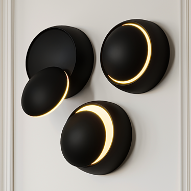 Glowing Crescent Wall Lamp 3D model image 1 