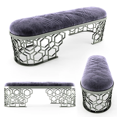 Sleek Amanda Longhi Bench 3D model image 1 