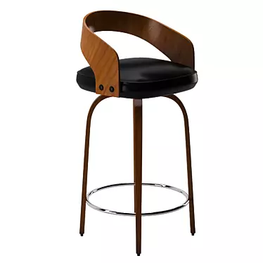 Ergonomic Metal Bar Stool 3D model image 1 