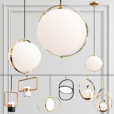 Elegant Pendant Light Collection 3D model image 1 