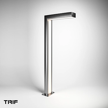 Sleek Stainless Steel LED Pathway Light 3D model image 1 