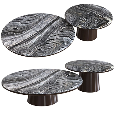 Elegant Leon Marble Top Coffee Table 3D model image 1 