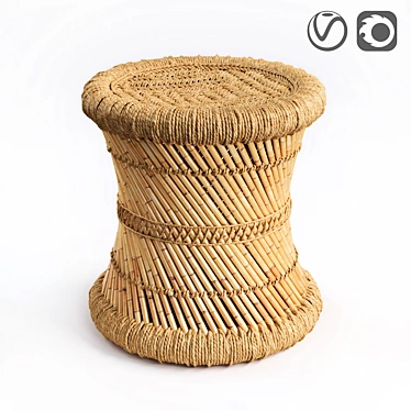 Natural Bamboo Coffee Table by Tingda 3D model image 1 