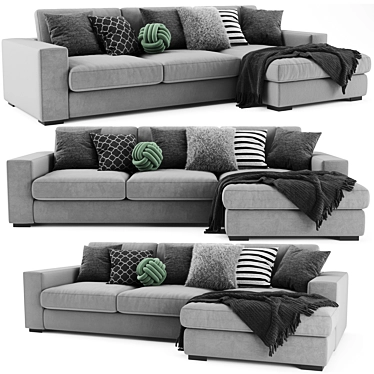 BoConcept Cenova Longue Chaise Sofa 3D model image 1 