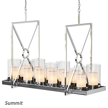 Summit Stainless Steel Chandelier 3D model image 1 