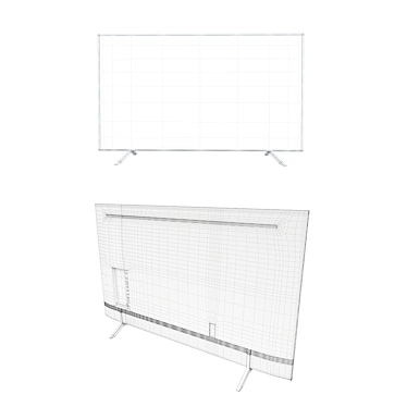 Sleek Samsung NU7100 TV 3D model image 1 