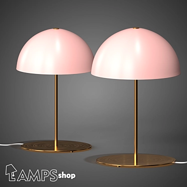 Sleek Hemisphere Table Lamp 3D model image 1 