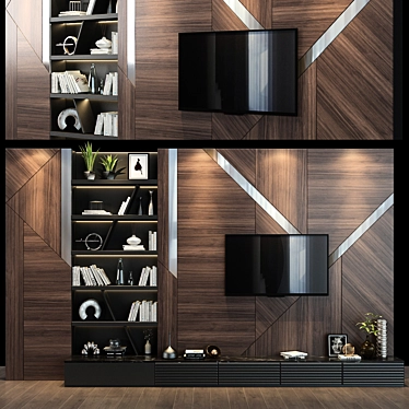 SleekTV Shelf 105: Organize & Style 3D model image 1 
