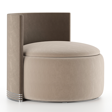 Elegant Velvet Armchair 3D model image 1 