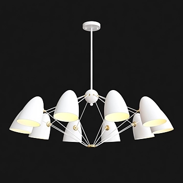 Modern Sputnik Chandelier: JLYLITE White 3D model image 1 