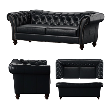 Classic Chesterfield Sofa 3D model image 1 