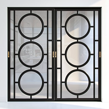 Elegant Devon Door 3D model image 1 