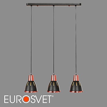 Title: Nort Black Pendant - Eurosvet 50173/3 3D model image 1 