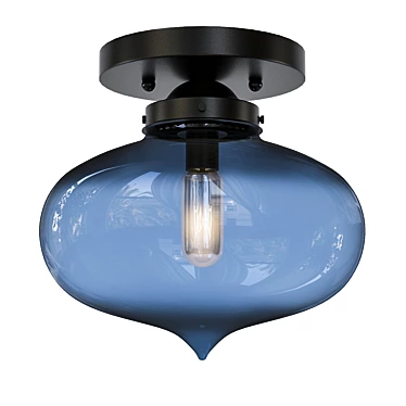 Sapphire Minaret Pendant Light 3D model image 1 