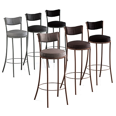 Modern Bar Stool in 6 Colors | 3DsMax Archive 3D model image 1 