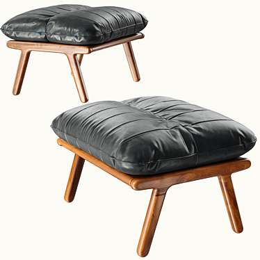 Luxury Leather Footstool: de Sede DS-531 3D model image 1 