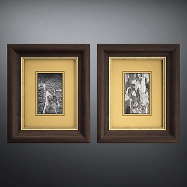 Elegant Classic Art Prints 3D model image 1 