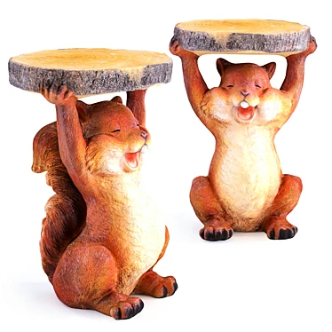 Squirrel Side Table: Whimsical and Compact 3D model image 1 