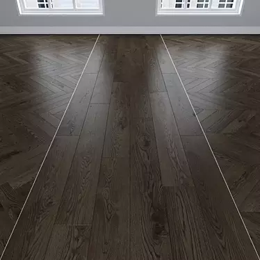 Versatile Parquet Oak: Herringbone, Linear, Chevron 3D model image 1 