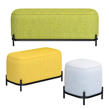 Pawai Ottoman: Stylish and Versatile Footrest 3D model image 1 