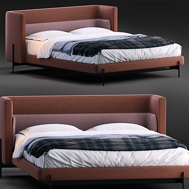 Elevated Comfort: Busnelli Yume Bed 3D model image 1 