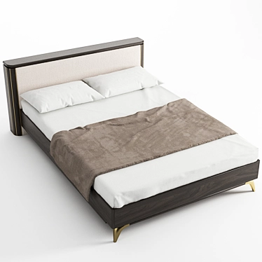 Luna Lori Double Bed - Sleek and Stylish 3D model image 1 