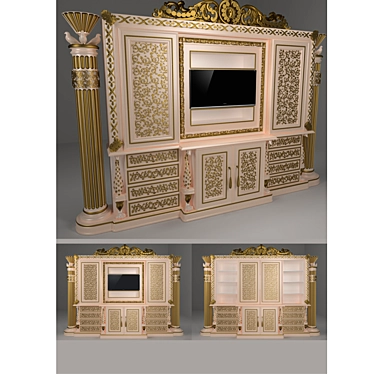 Elegant Swan Neck Living Room Furniture 3D model image 1 