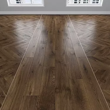 Oak Parquet: Herringbone, Linear, Chevron 3D model image 1 