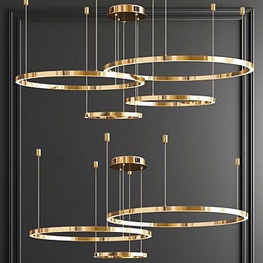 Elegant Cruise Ring Chandelier 3D model image 1 