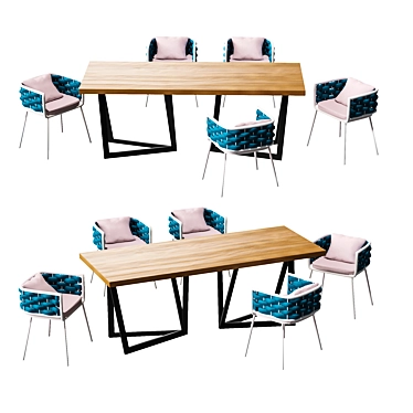 4union Dining Set: Elegant and Functional 3D model image 1 