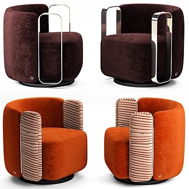 Luxurious Fendi Armchair: Elegant Comfort 3D model image 1 