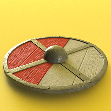 Viking-Style Medieval Shield 3D model image 1 