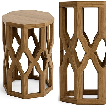 Modern Rustic Inder Side Table 3D model image 1 