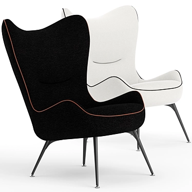 Wittmann Contessa Armchair: Elegant, Compact, and Comfortable! 3D model image 1 