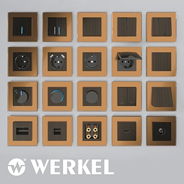 Werkel Bronze OM Sockets & Switches 3D model image 1 