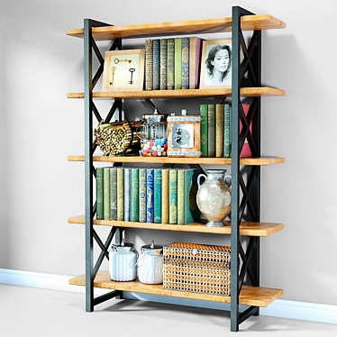 DecorShelf: Modern Open Cabinet 3D model image 1 