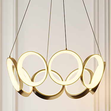 Elegant Oros LED Chandelier: Timeless Beauty 3D model image 1 